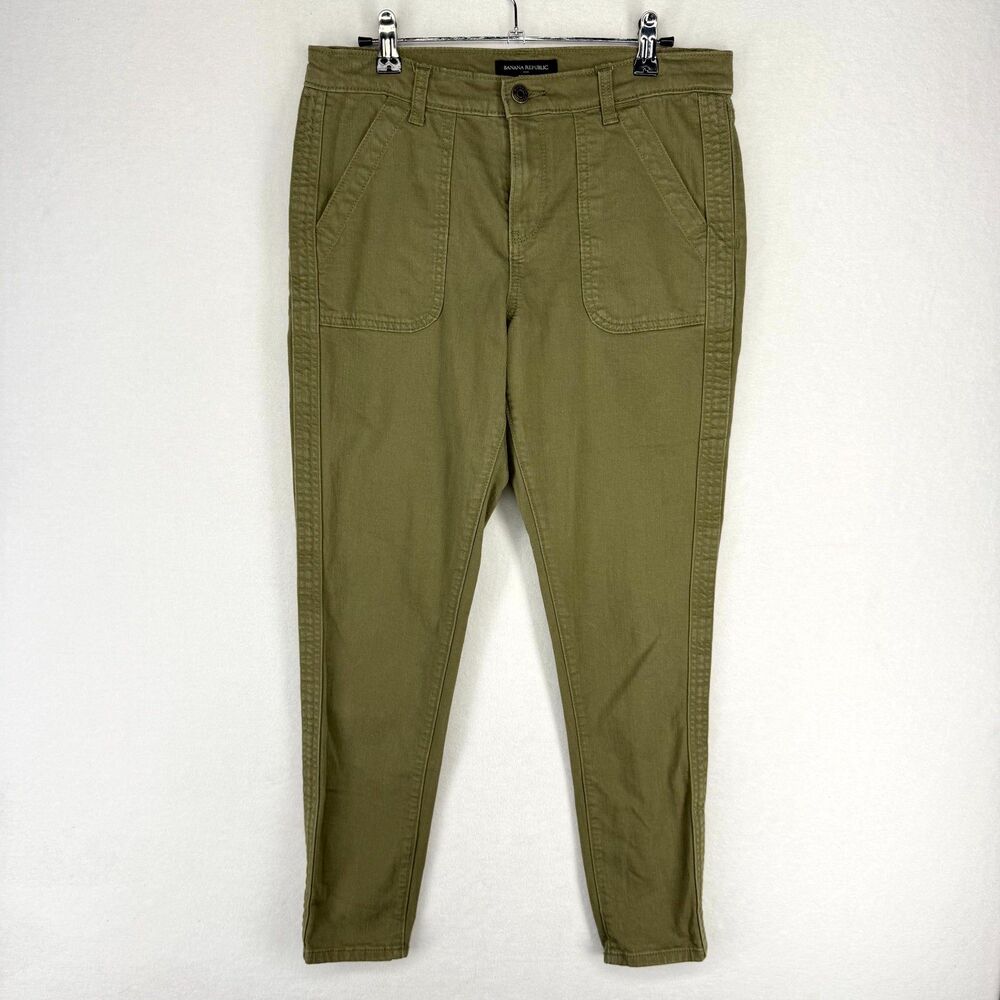 Banana Republic Skinny Fit Olive Green Pants Womens Size 28/6